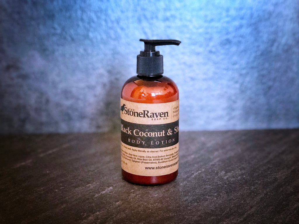 Black Coconut & Shea body lotion – The Stone Raven Soap Co.